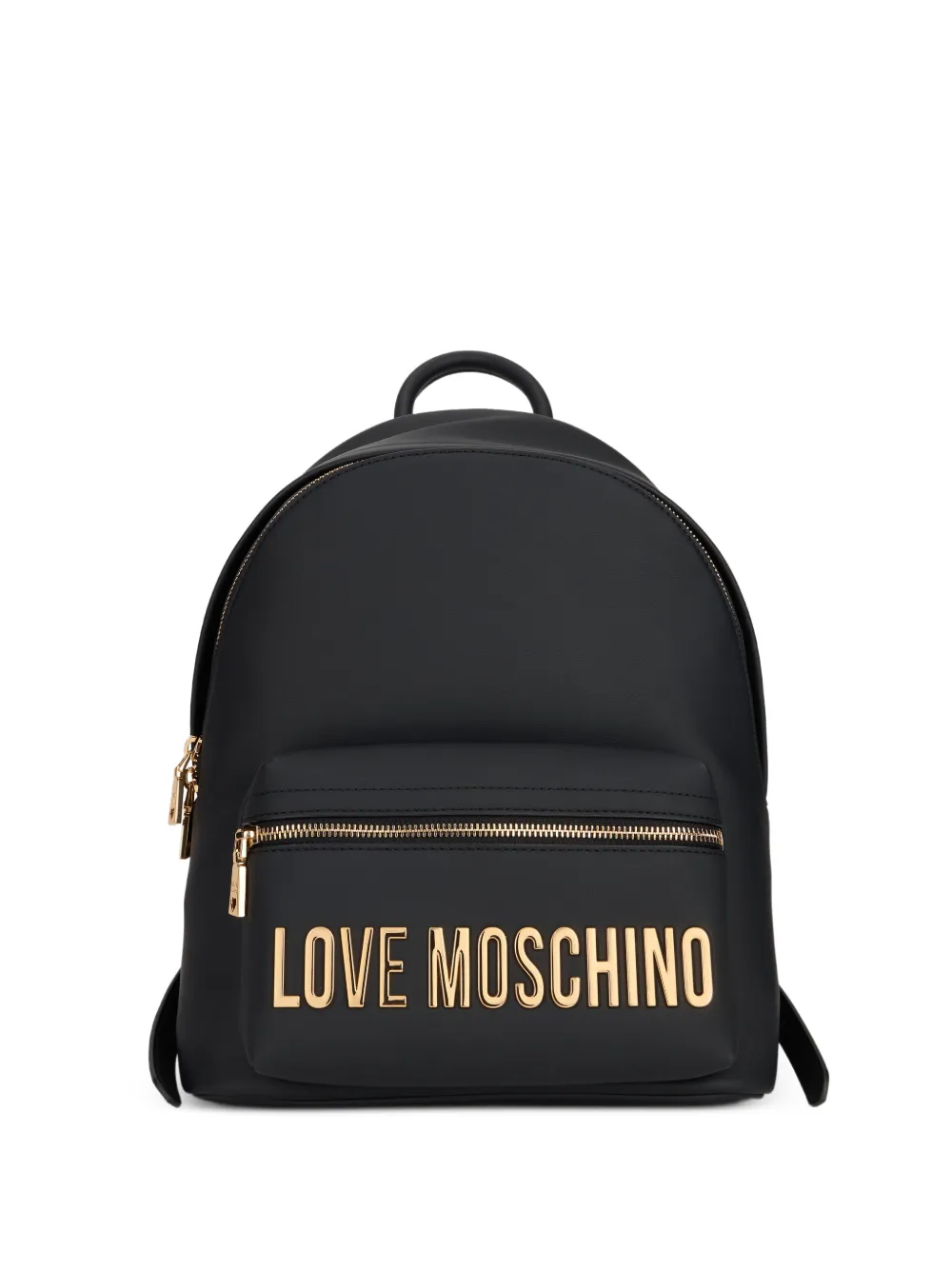 Love Moschino logo-plaque front-pocket backpack - Nero