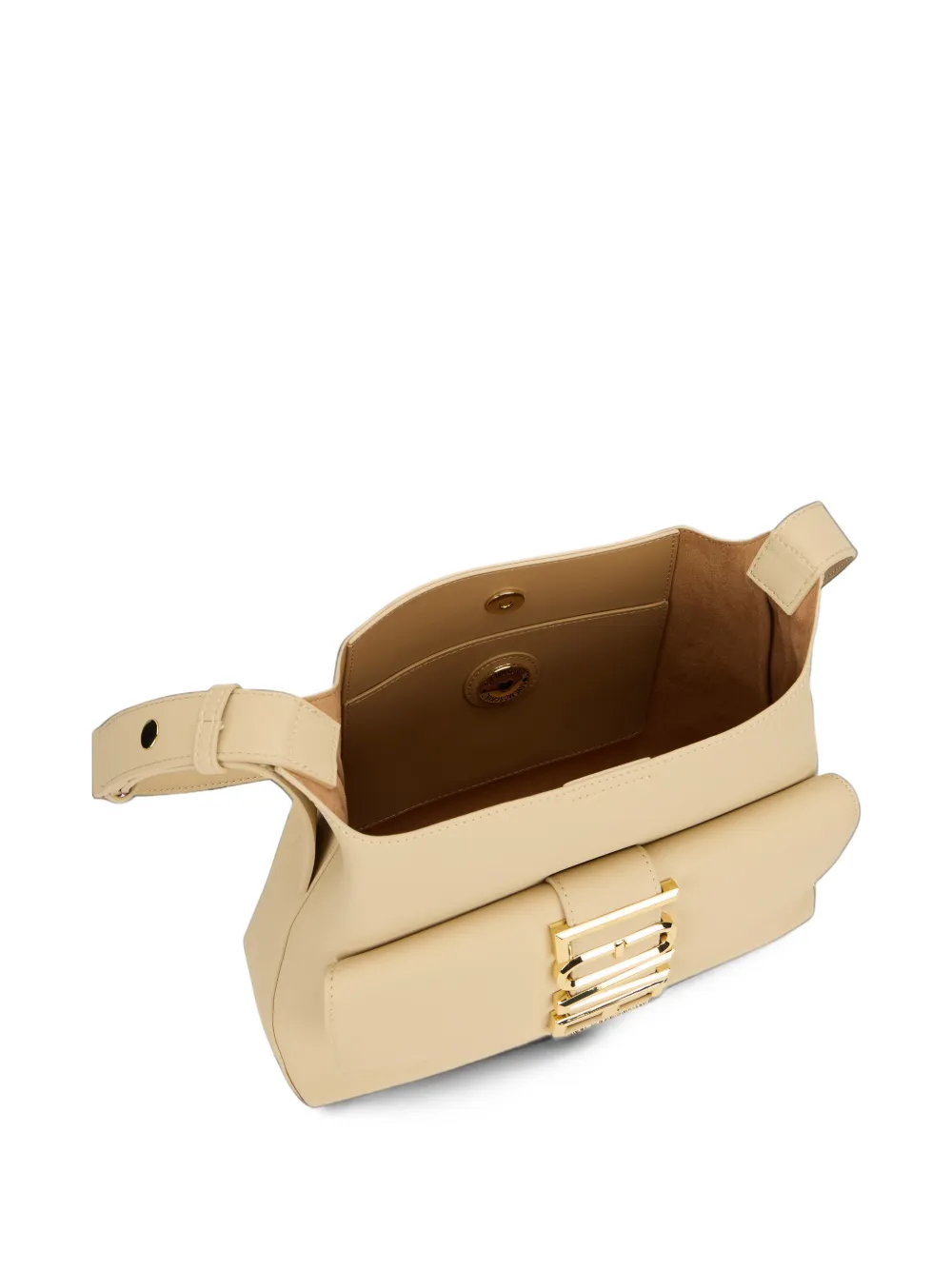 Love Moschino Schoudertas met logoplakkaat Beige