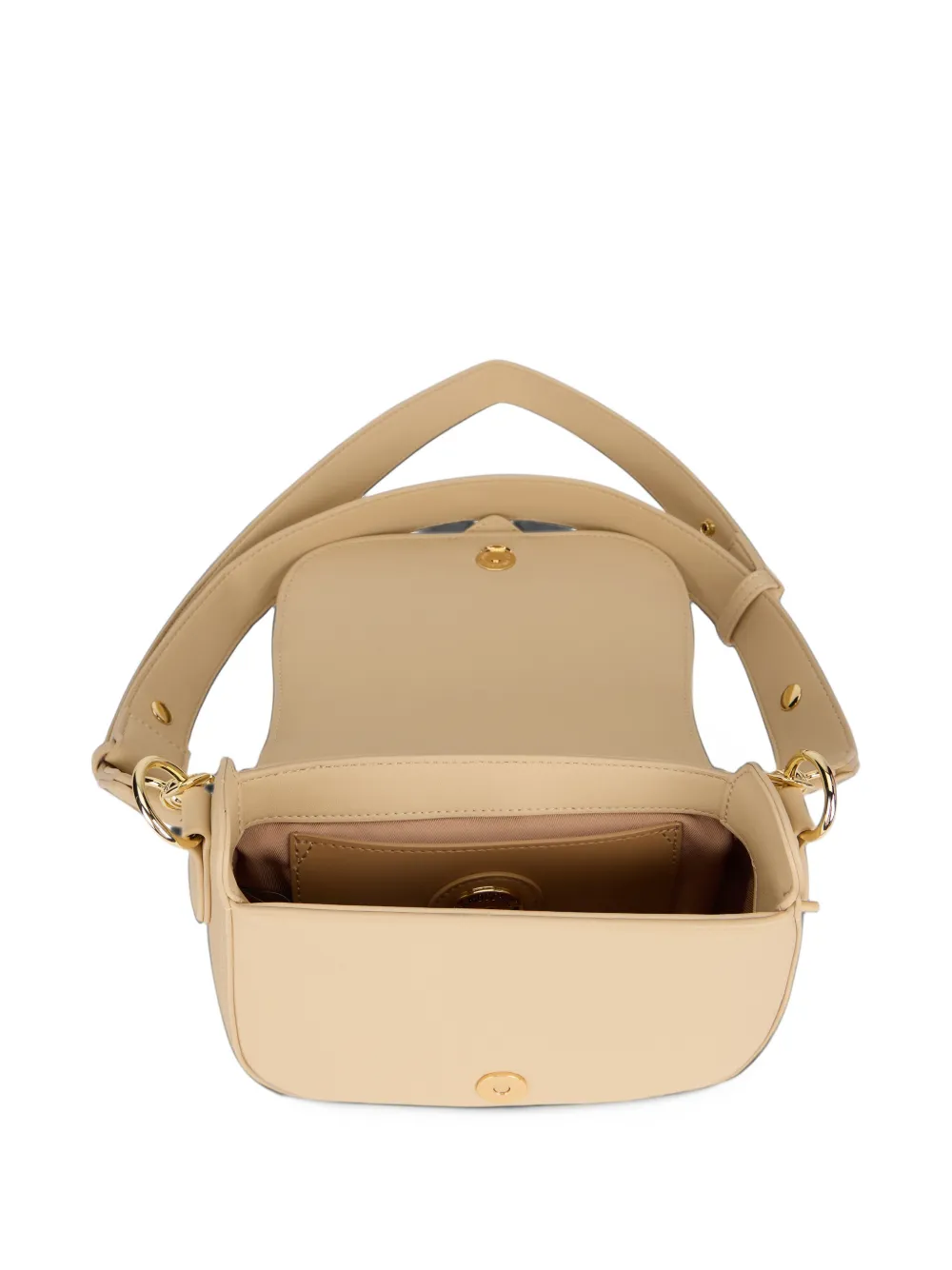Love Moschino Schoudertas met logoplakkaat Beige