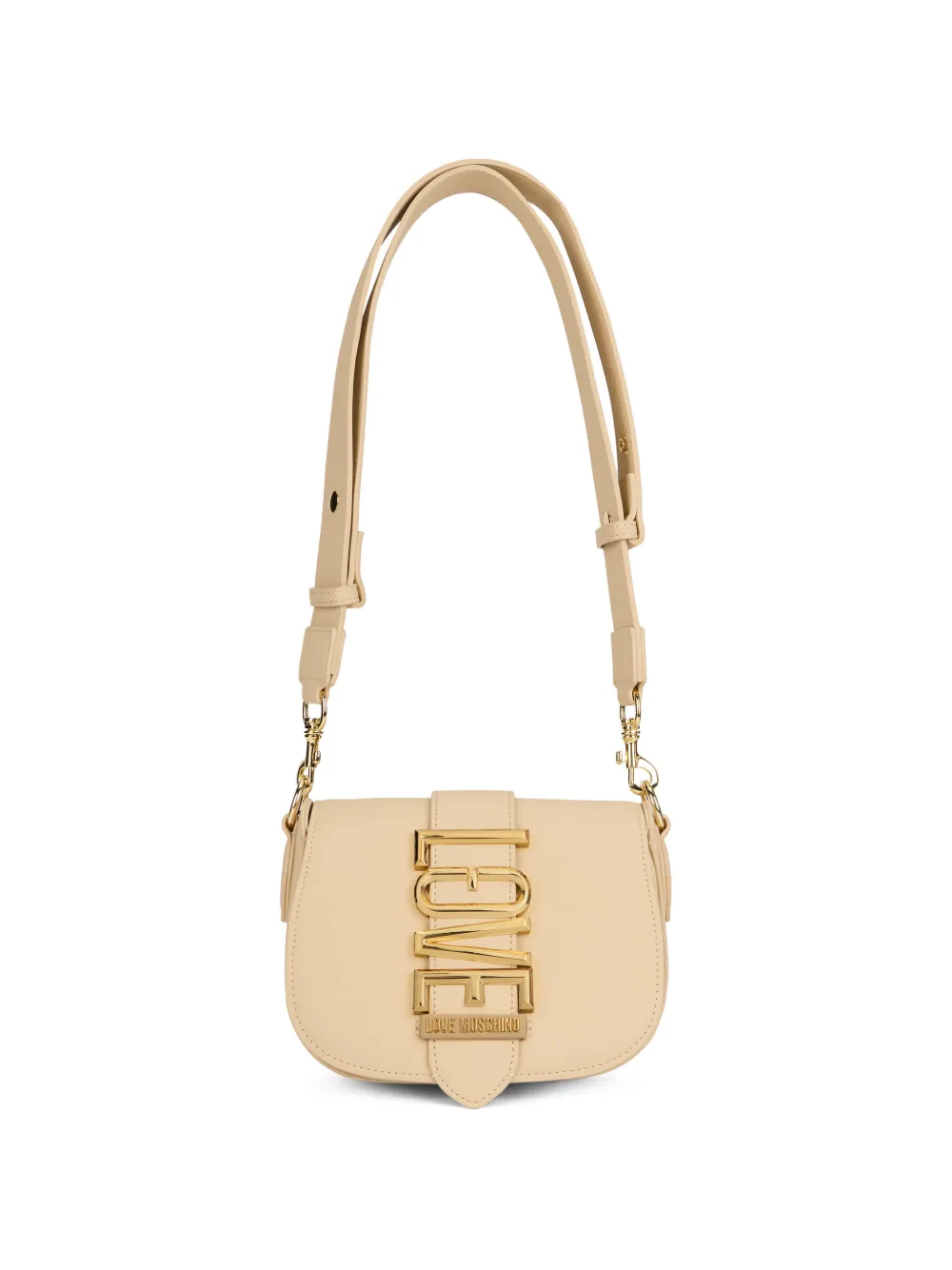 Love Moschino logo-plaque shoulder bag - Toni neutri