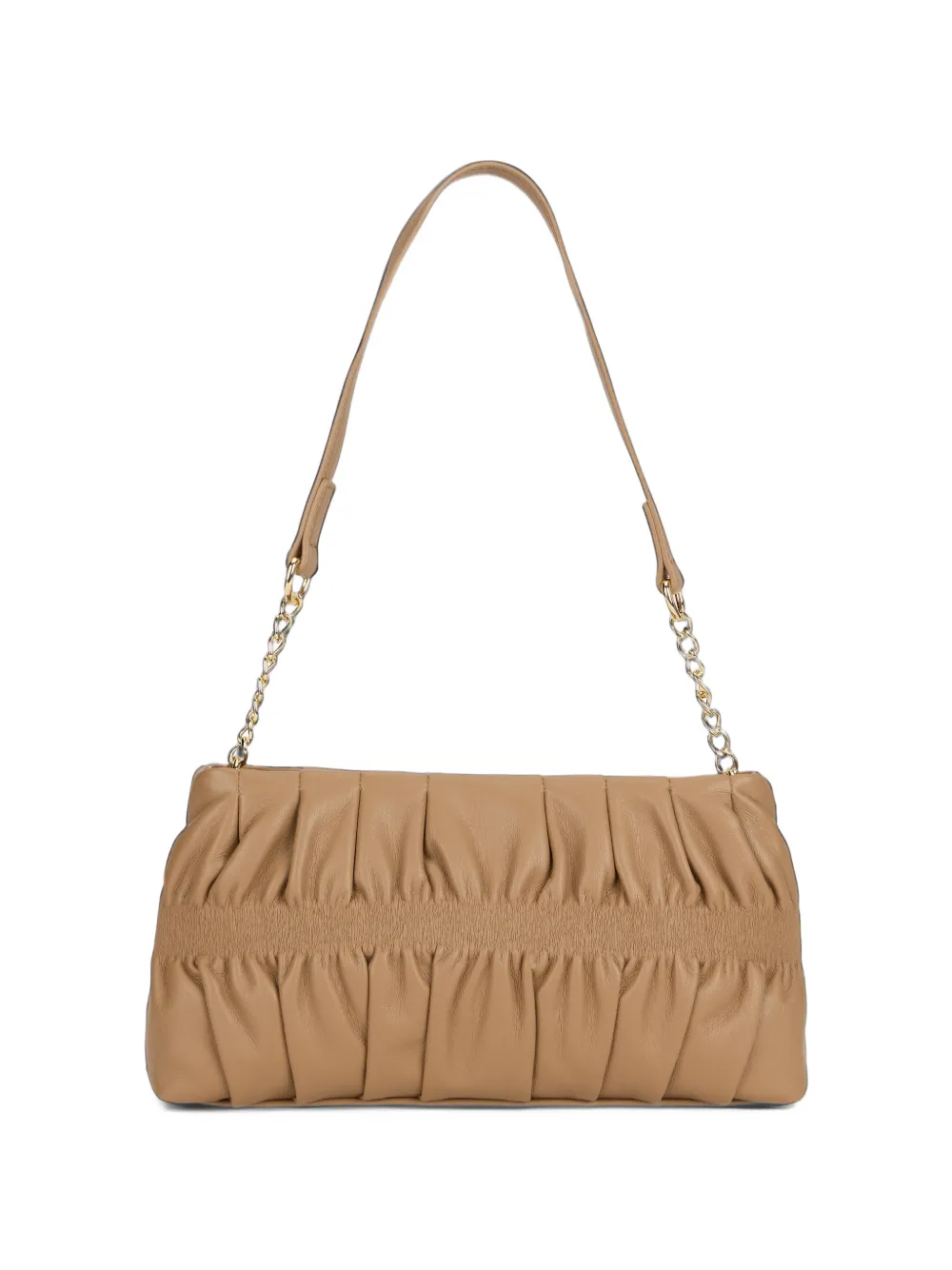 Love Moschino Gewatteerde schoudertas met ruches Beige