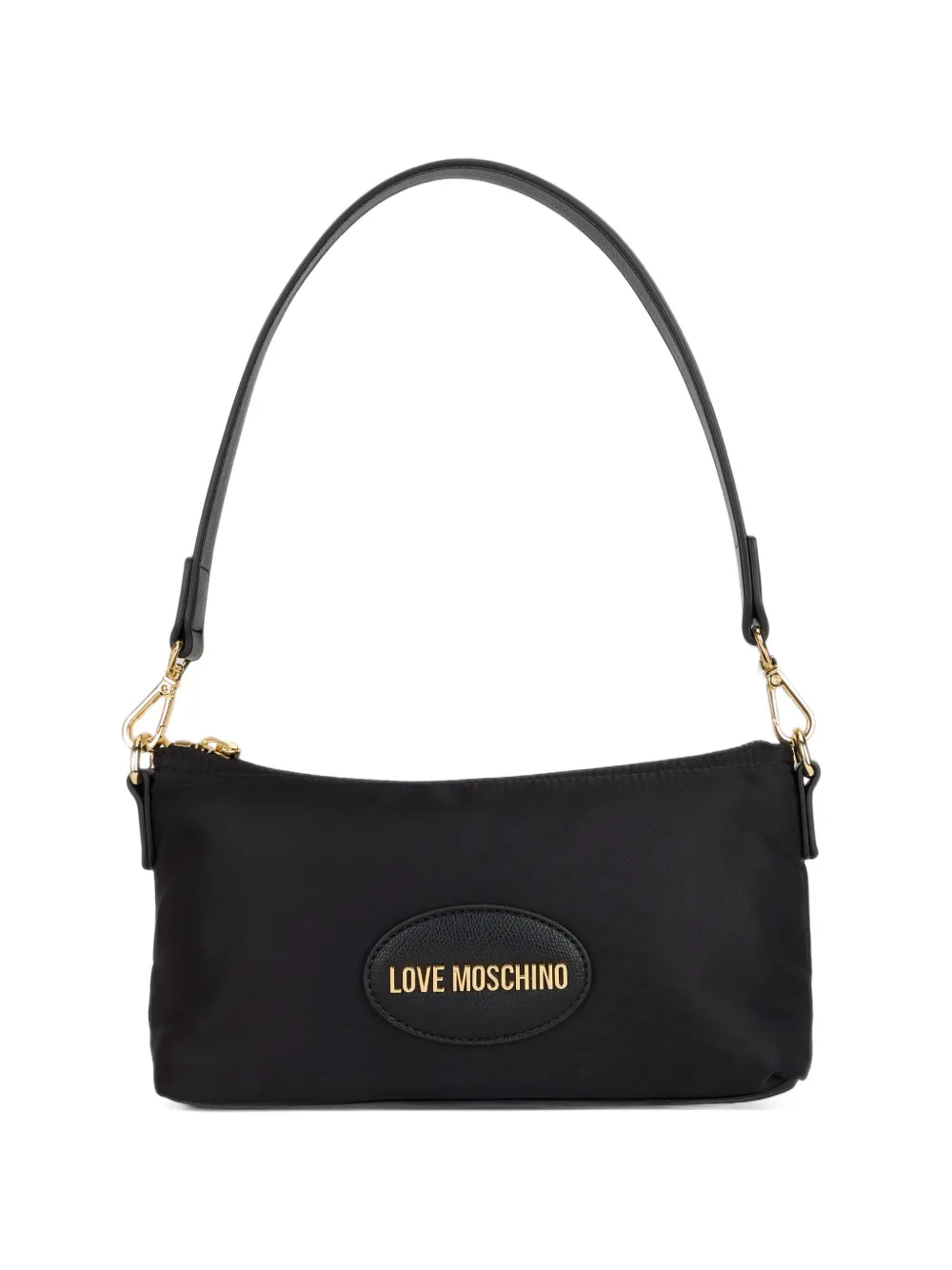 Love Moschino logo-plaque shoulder bag - Nero