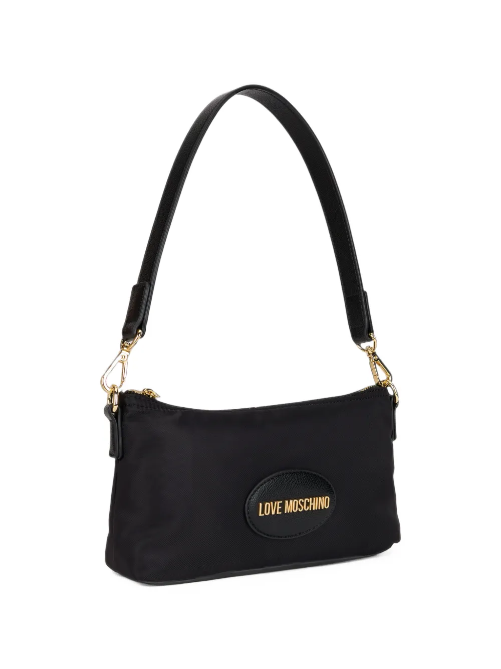 Love Moschino Schoudertas met logoplakkaat Zwart