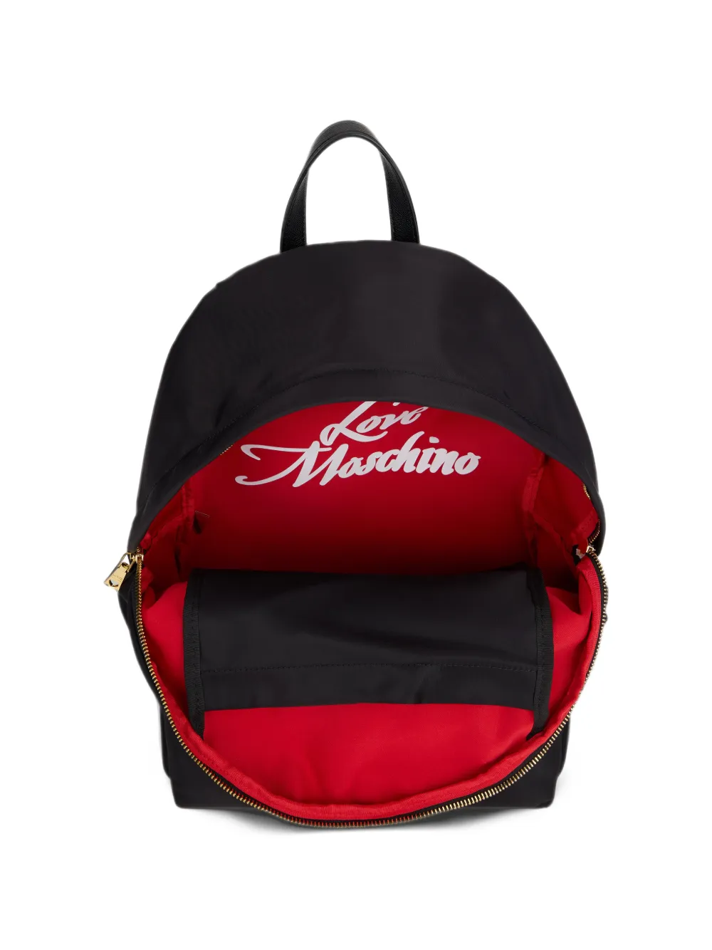 Love Moschino Rugzak met logoplakkaat Zwart