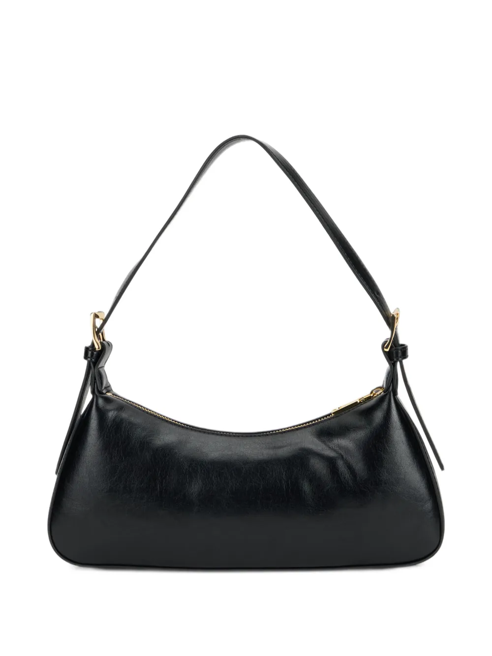 Love Moschino Schoudertas met gewelfd logo-plakkaat Zwart