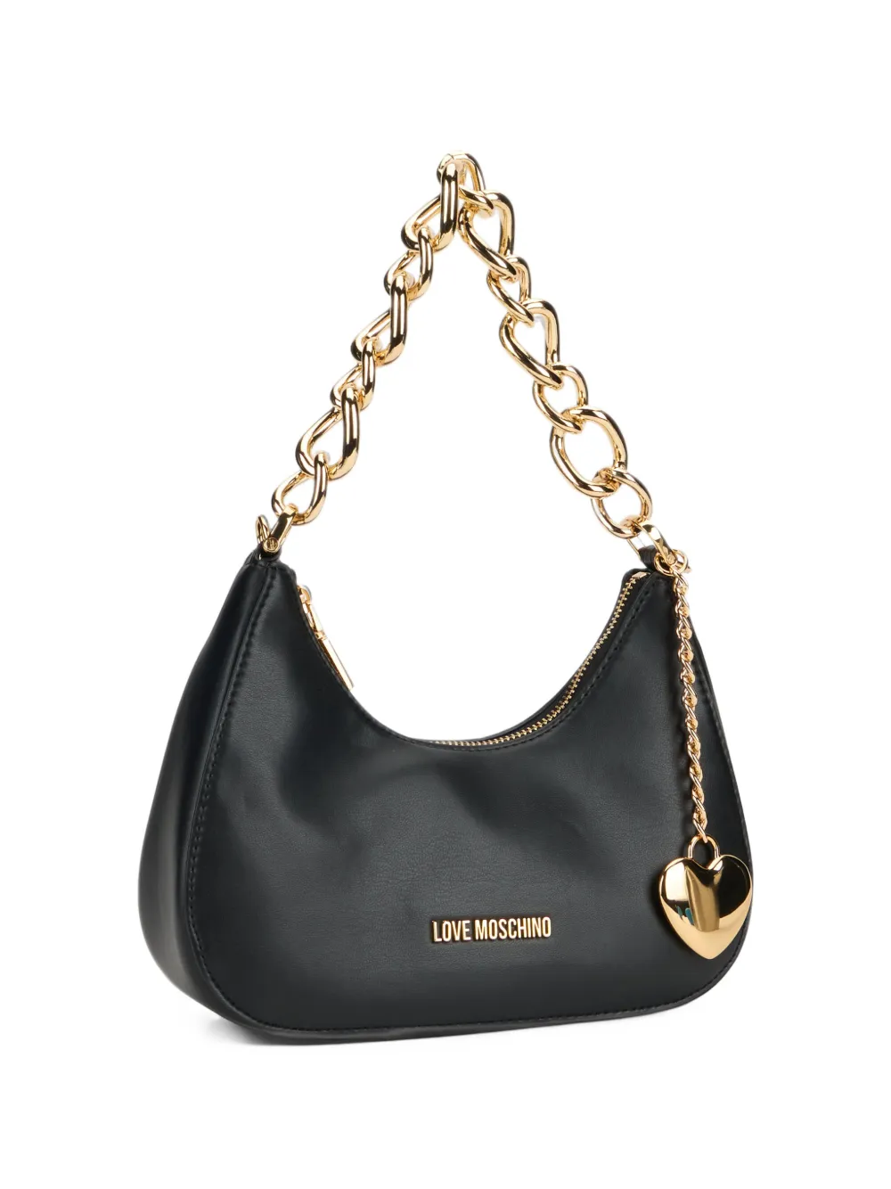 Love Moschino Schoudertas met ketting en hartbedel Zwart