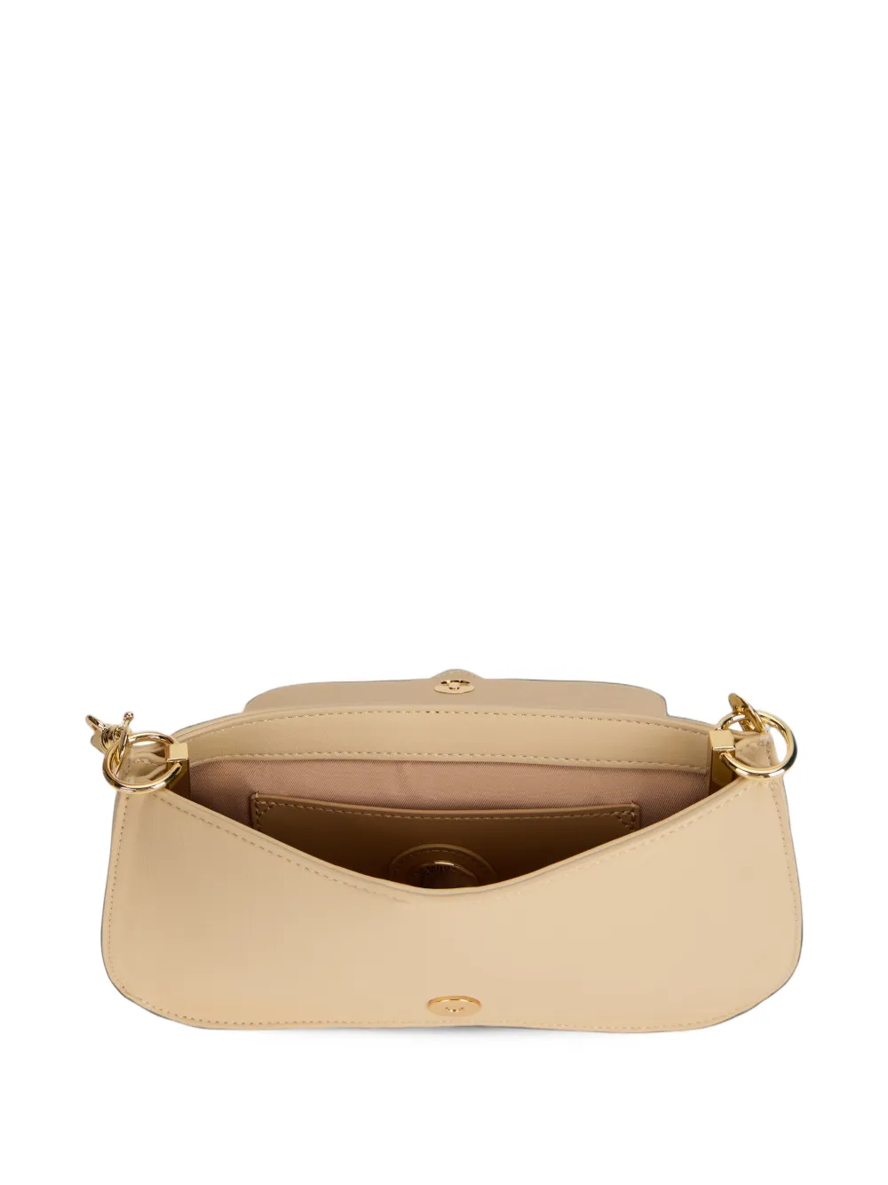 Love Moschino Schoudertas met logoplakkaat Beige