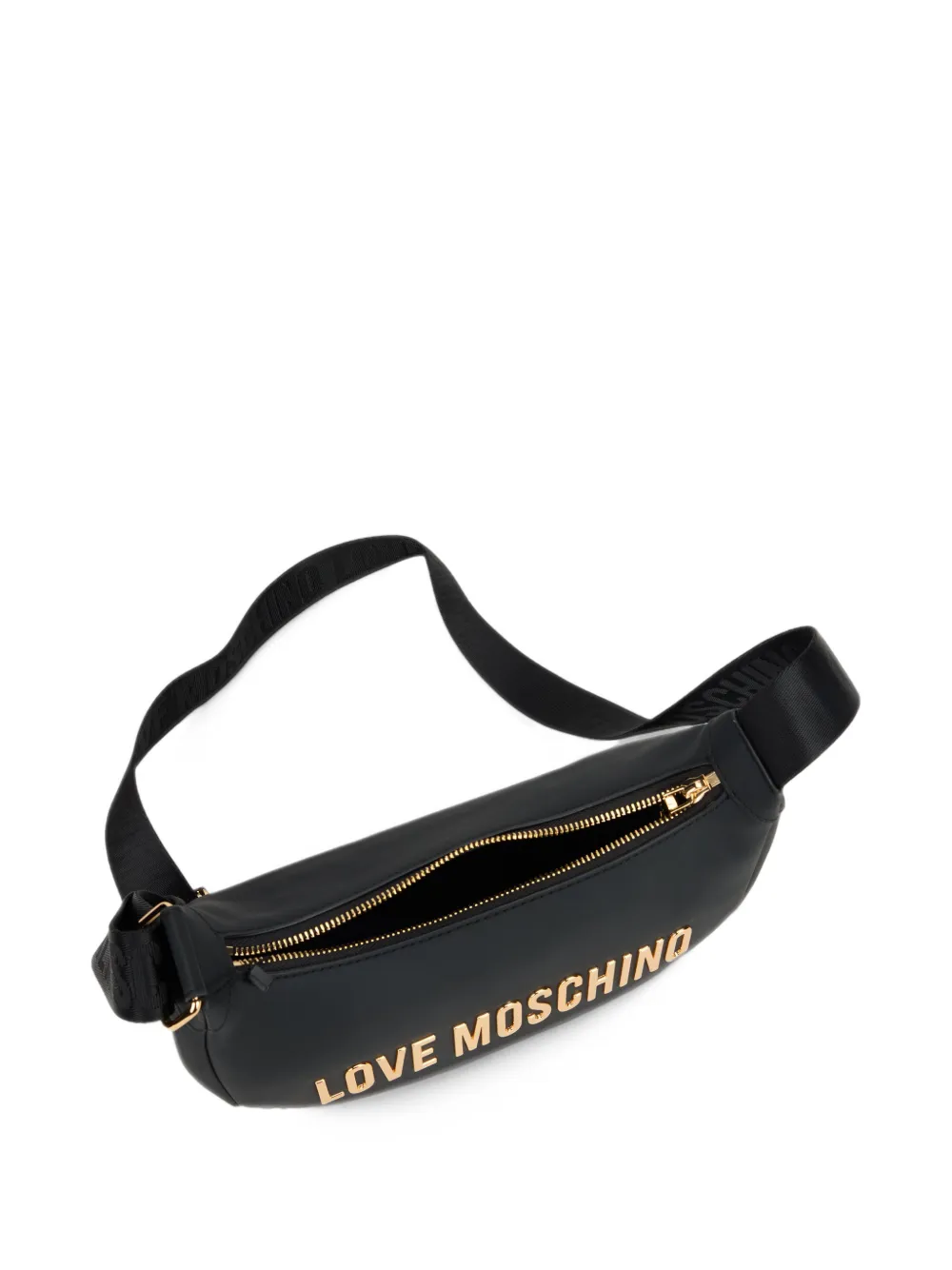 Love Moschino Schoudertas met logo Zwart