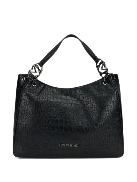 Love Moschino logo-plaque tote bag