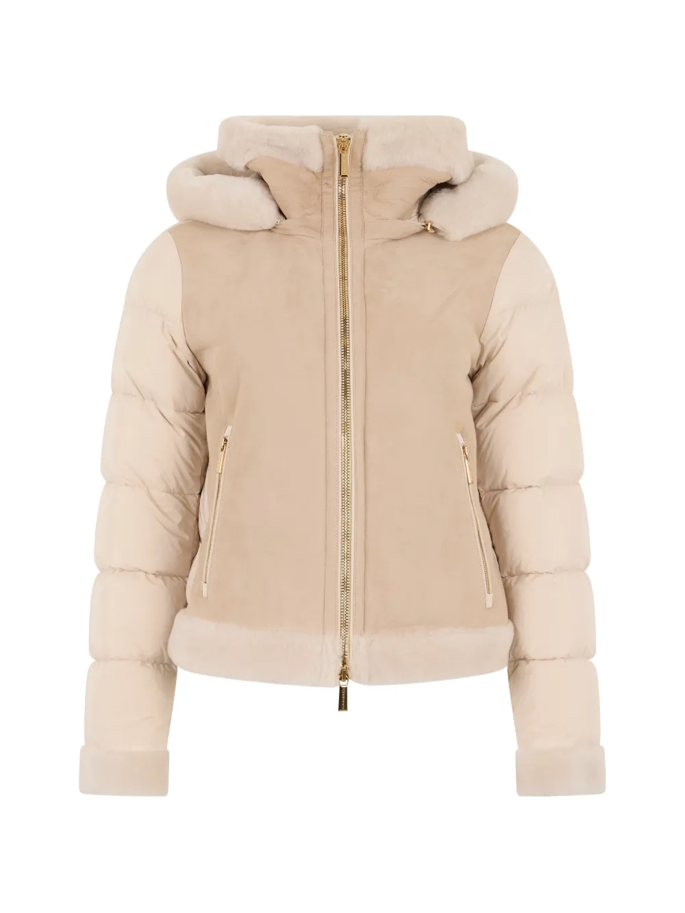 Moorer Shana-Omt shearling-trim hooded jacket - Pink