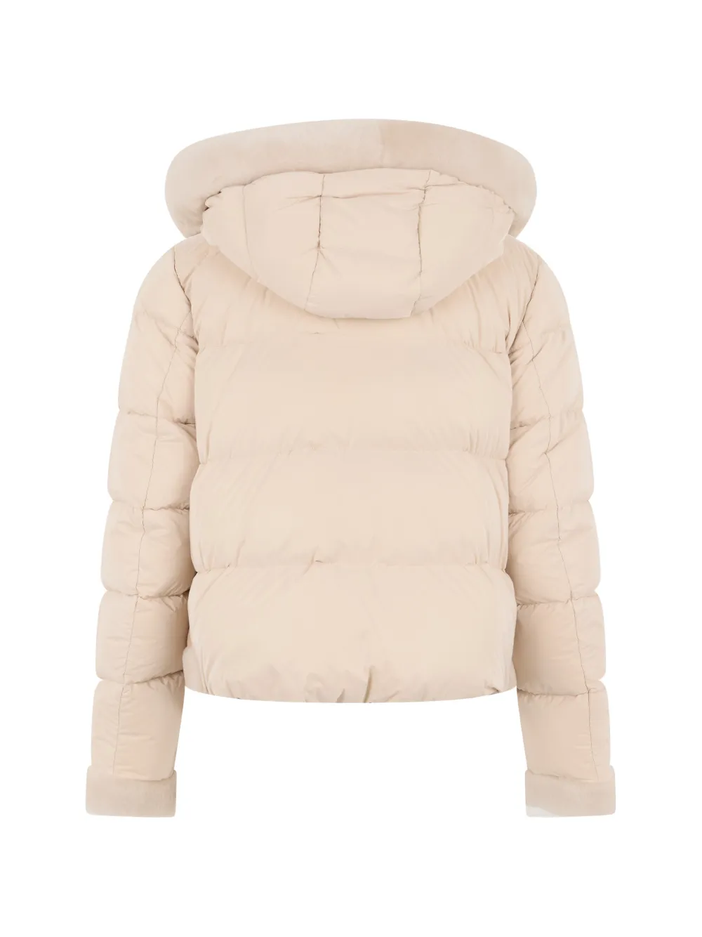 Moorer Shana-Omt shearling-trim hooded jacket Roze