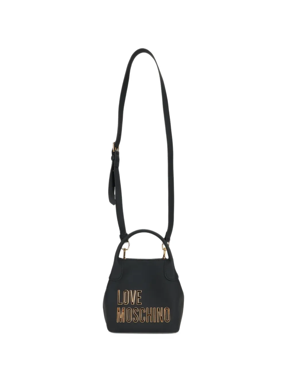 Love Moschino logo-plaque shoulder bag - Nero