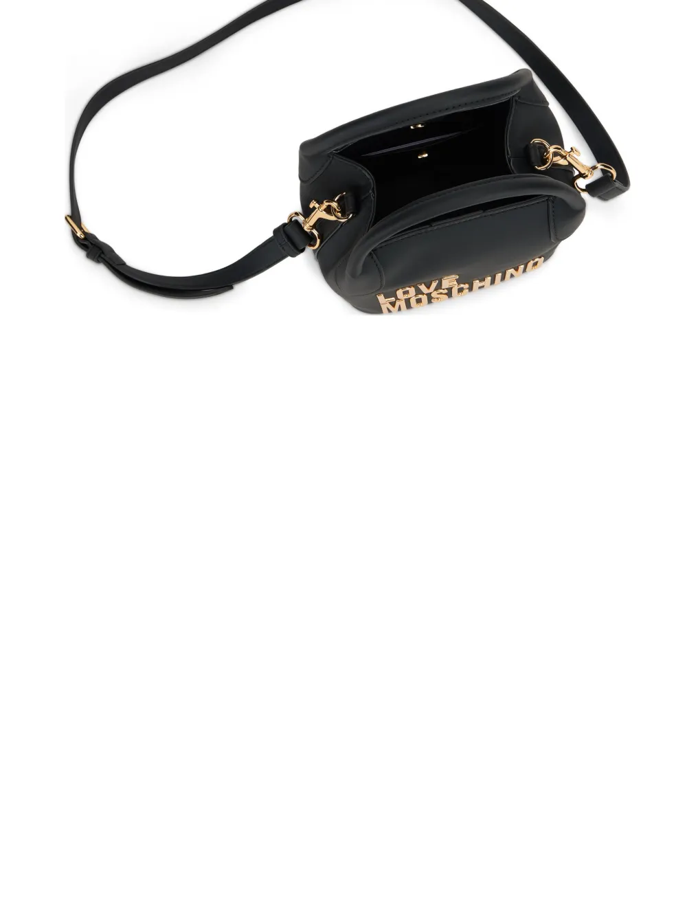 Love Moschino Schoudertas met logoplakkaat Zwart
