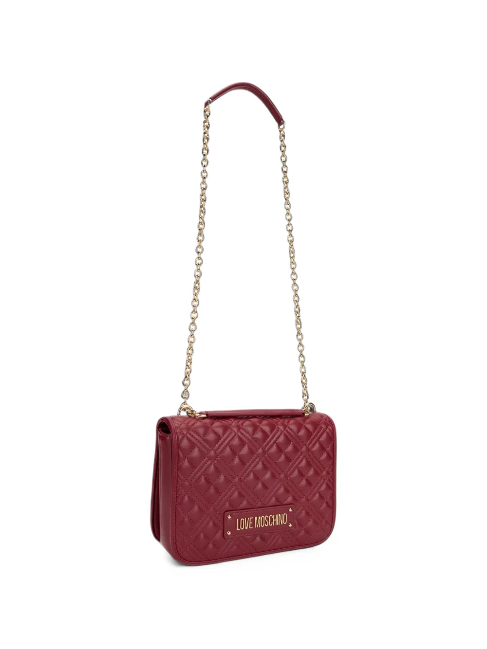 Love Moschino Schoudertas met logo-applicatie Rood
