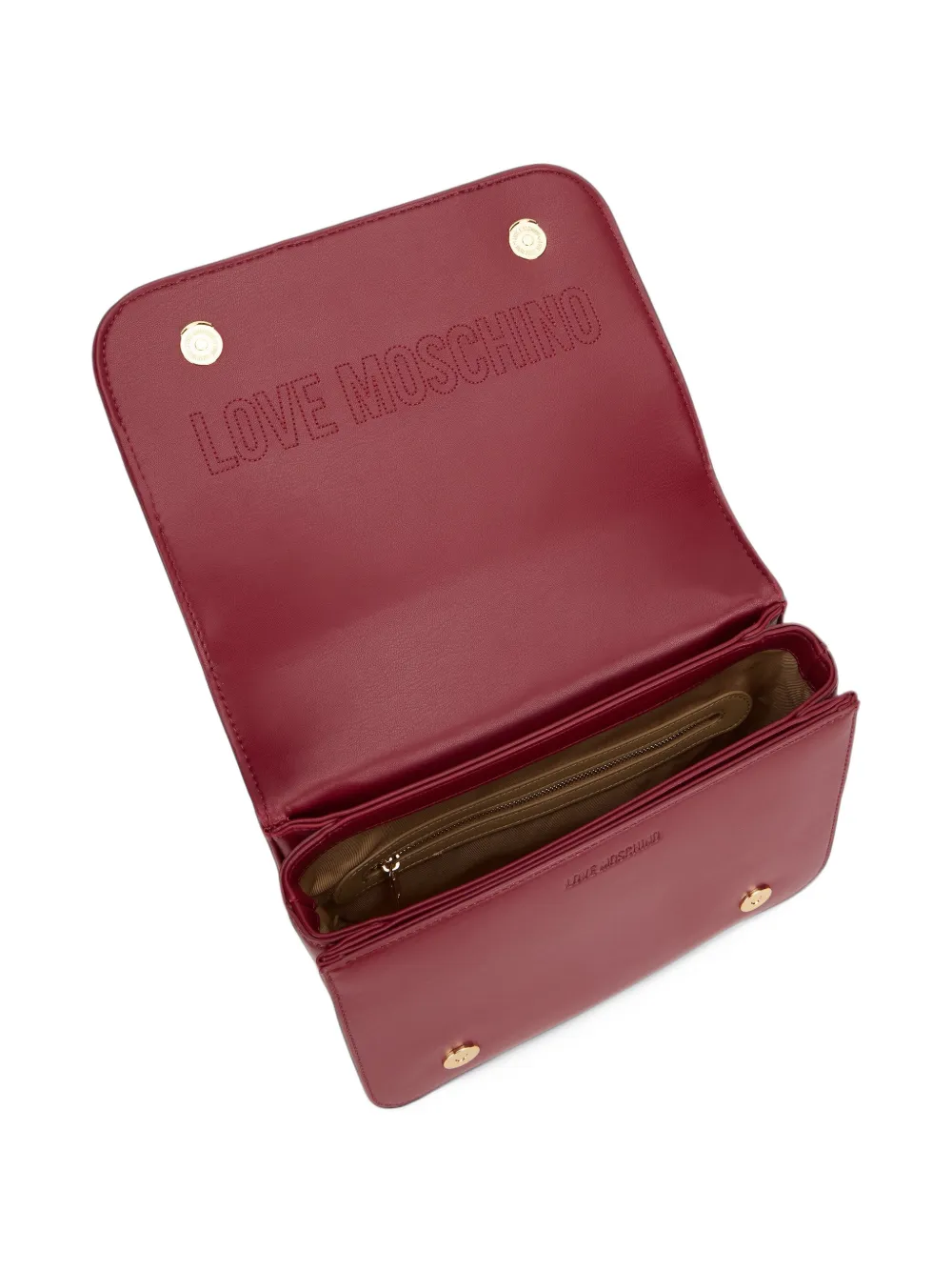 Love Moschino Schoudertas met logo-applicatie Rood