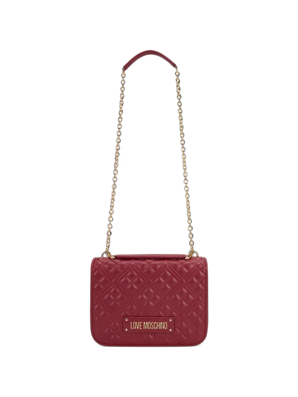 Love Moschino logo-appliqué shoulder bag - Rot