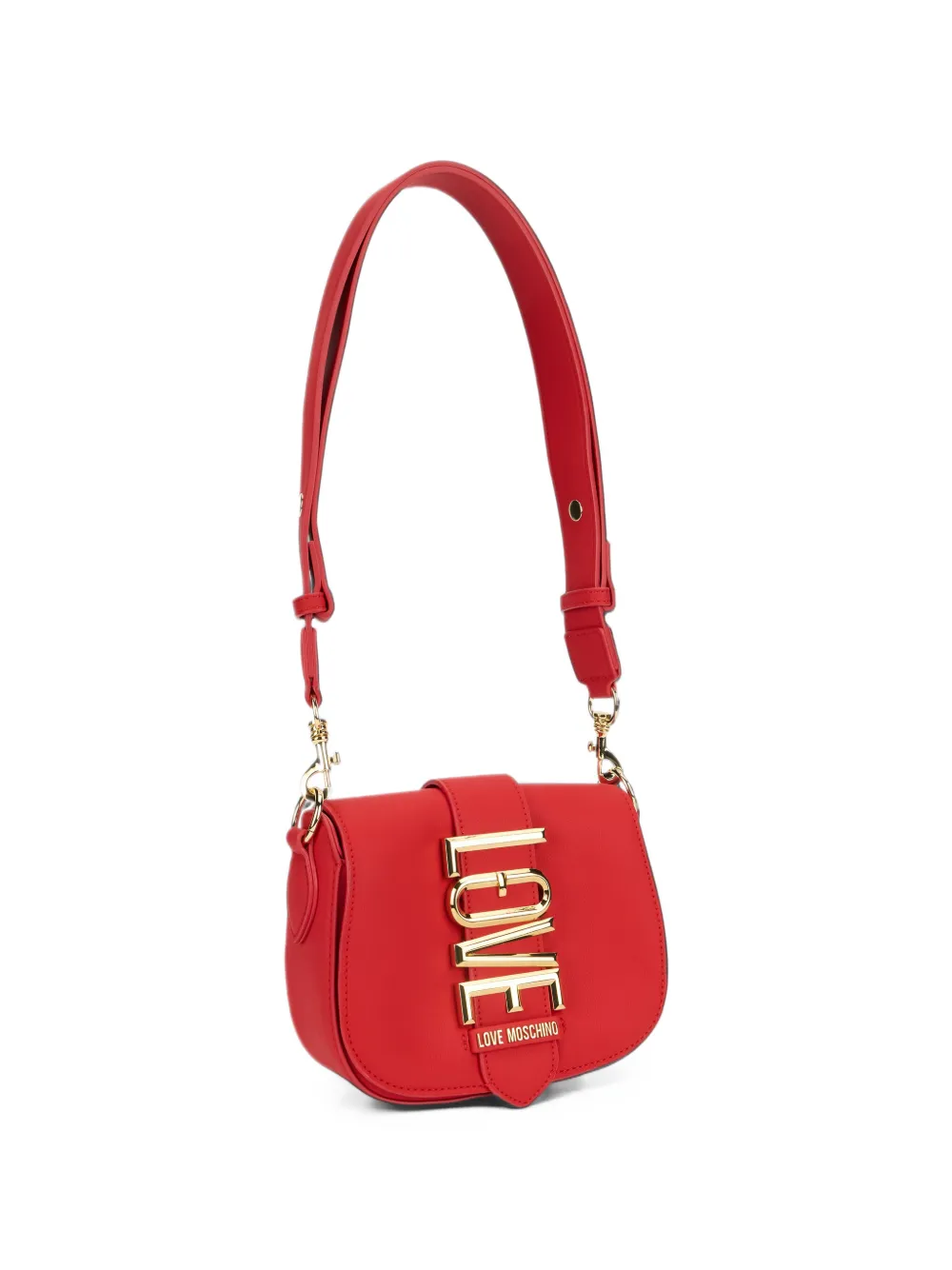 Love Moschino Schoudertas met logoplakkaat Rood