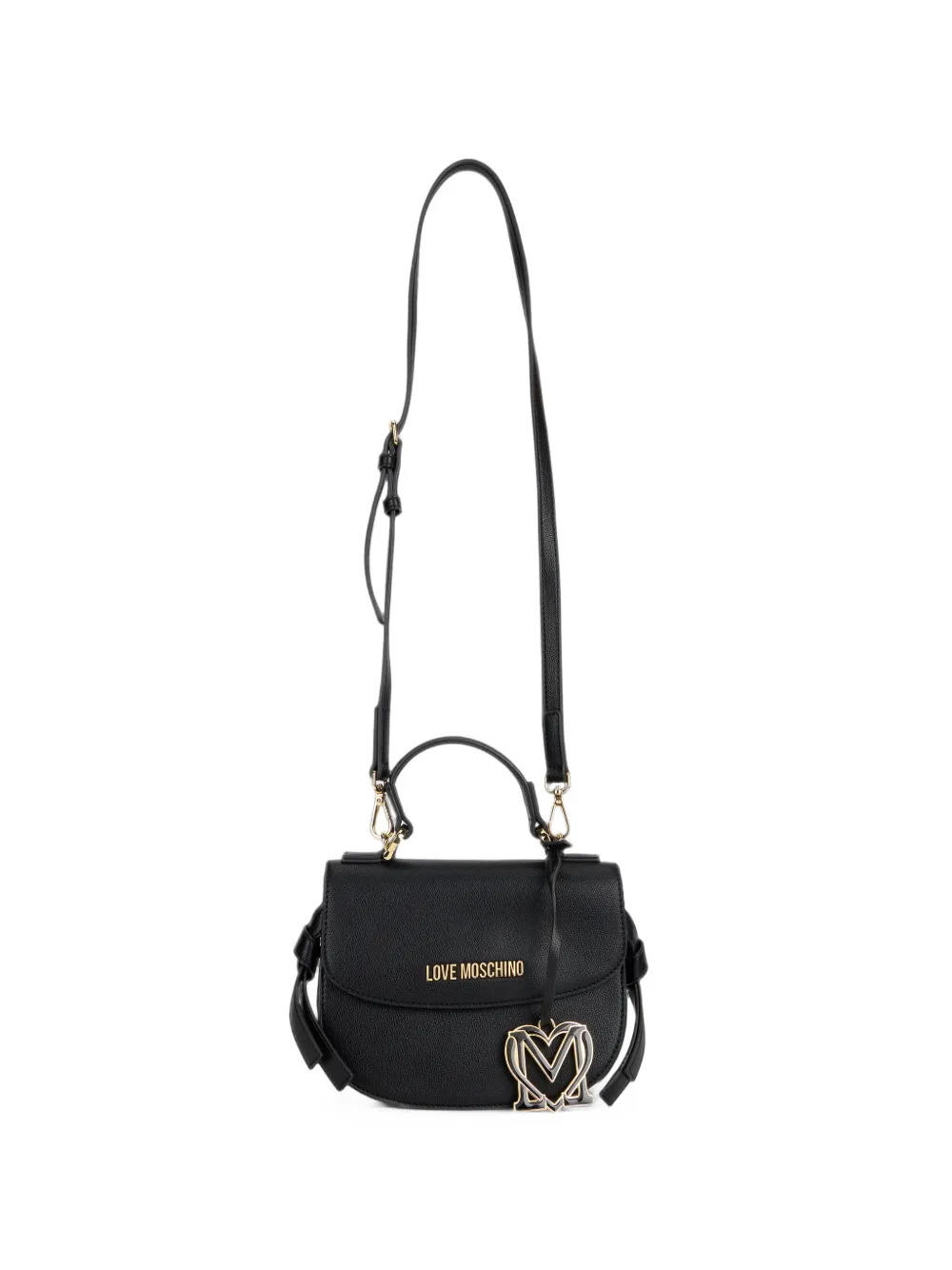 Love Moschino logo-plaque shoulder bag - Schwarz