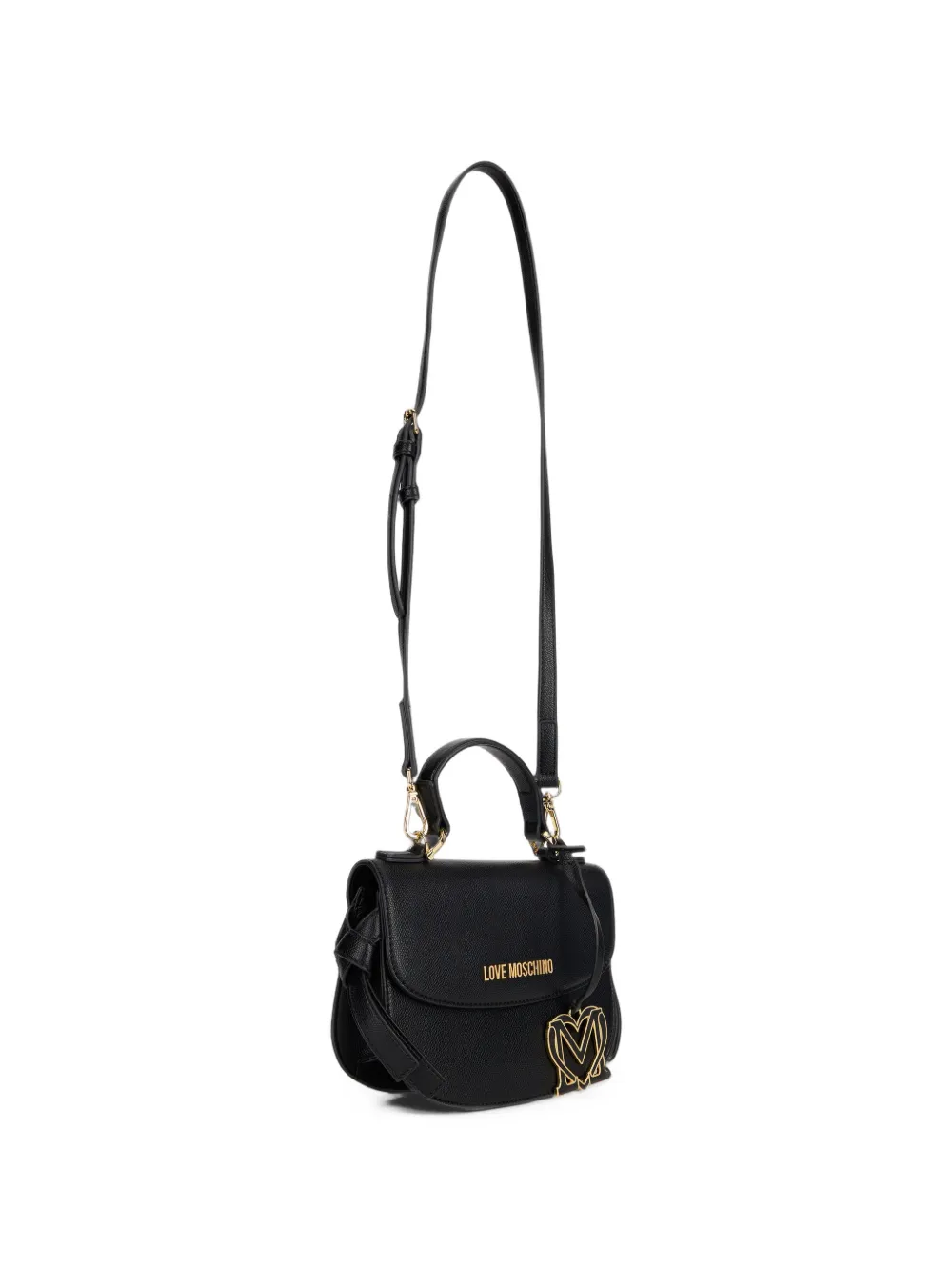 Love Moschino Schoudertas met logoplakkaat Zwart