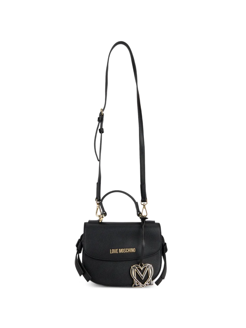 Love Moschino Schoudertas met logoplakkaat Zwart