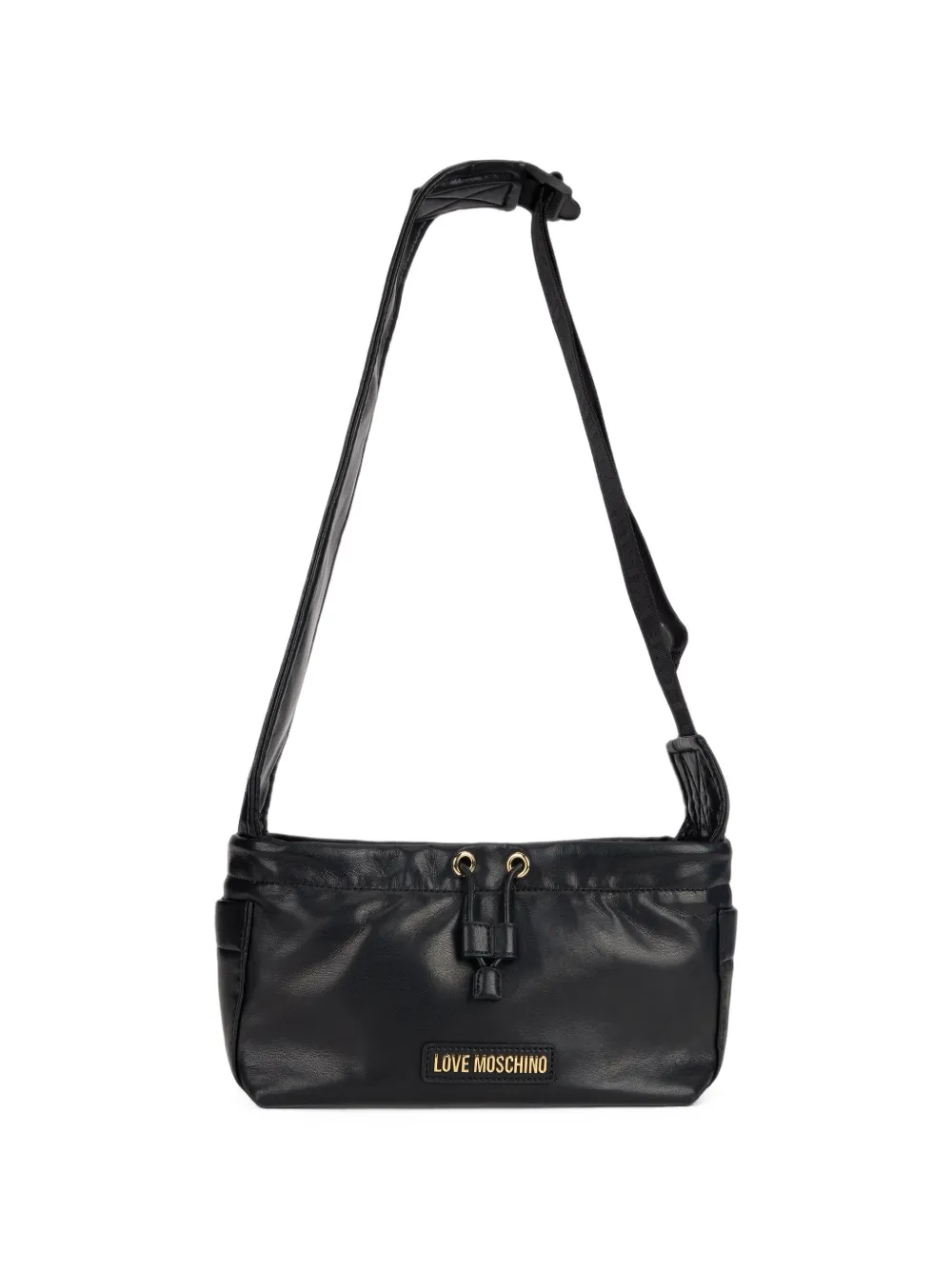 Love Moschino logo-plaque shoulder bag - Schwarz