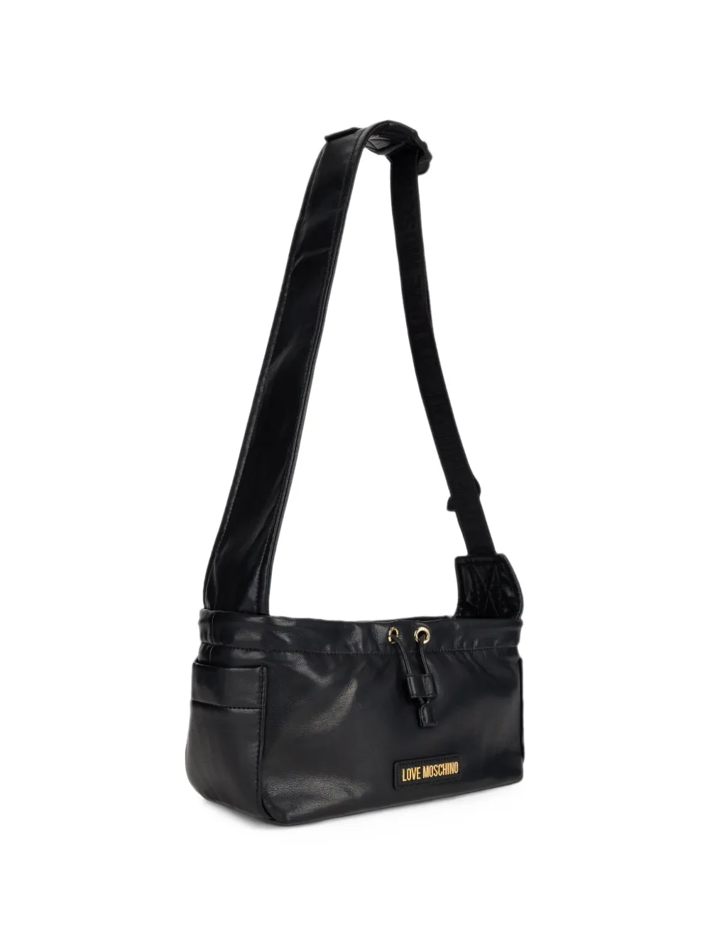 Love Moschino Schoudertas met logoplakkaat Zwart