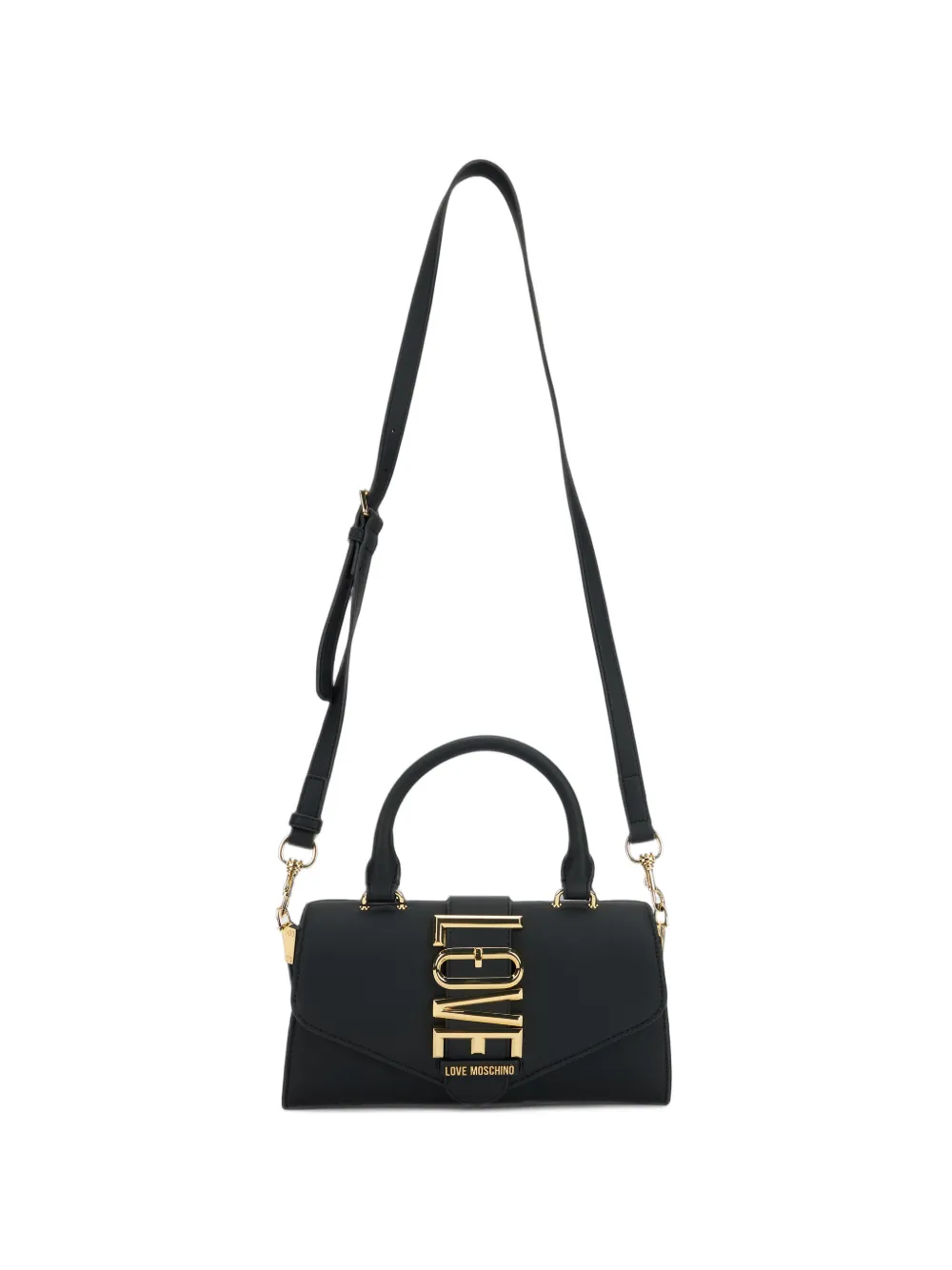 Love Moschino logo-plaque tote bag - Nero