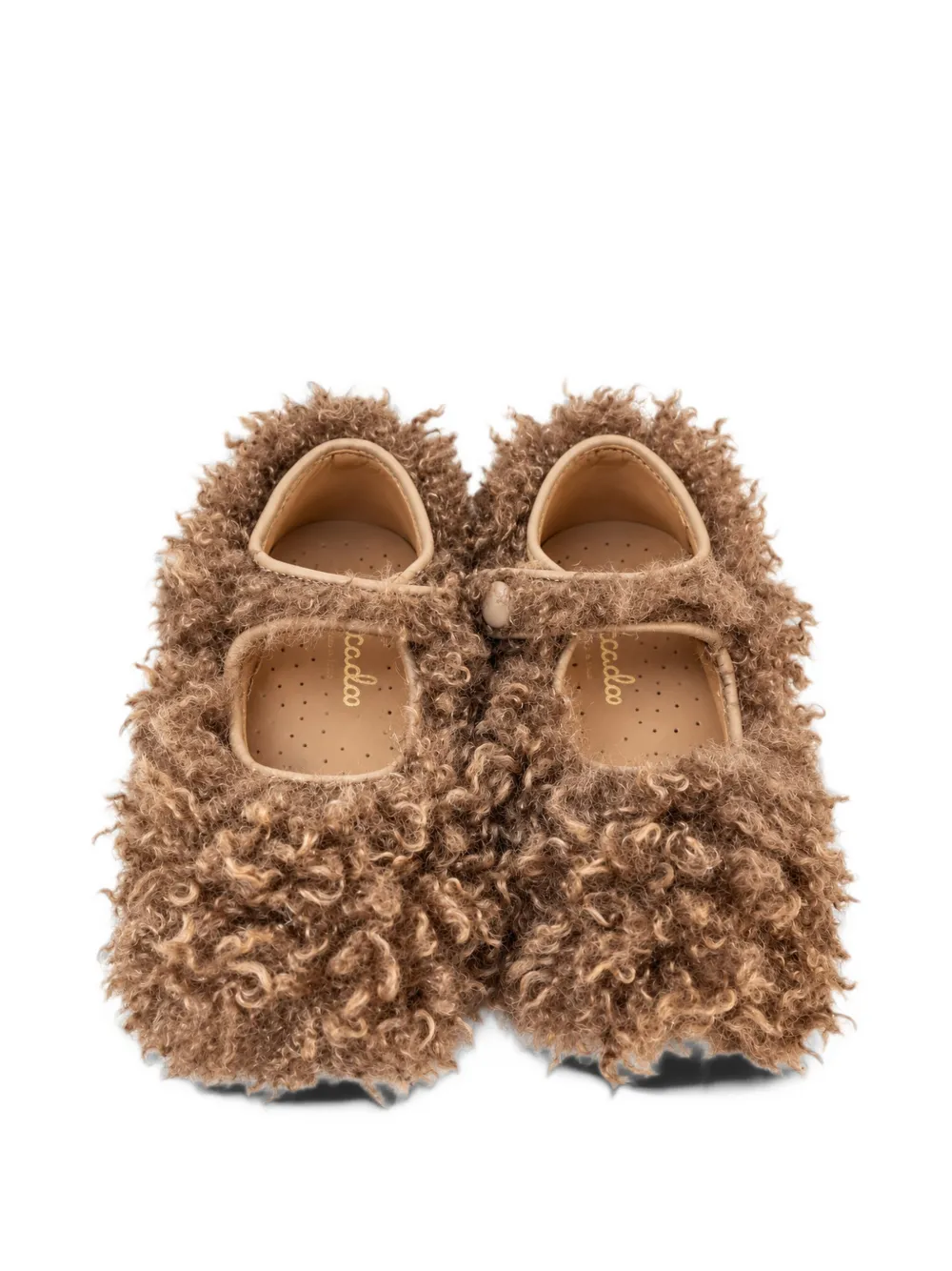 Eli1957 faux-fur touch-strap ballet flats - Marrone
