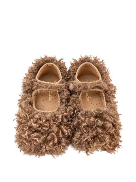 Eli1957 faux-fur touch-strap ballet flats