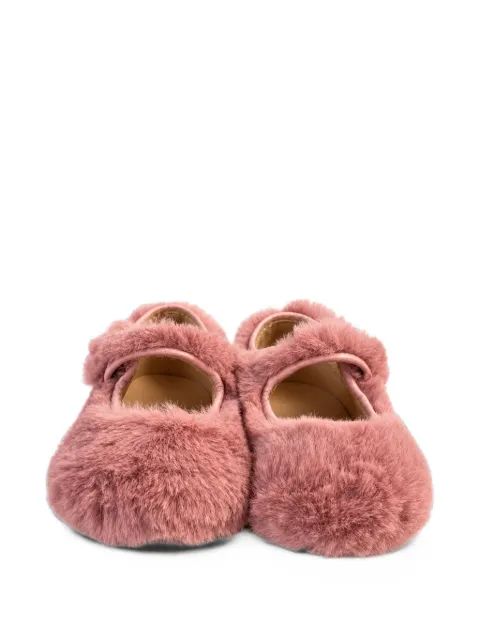 Eli1957   pony-hair touch-strap ballet flats