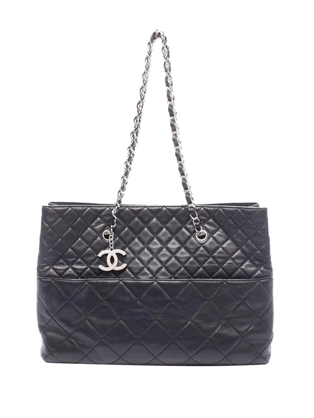 CHANEL Pre-Owned 2010-2011 Large Quilted Calfskin In The Business tote bag - Nero