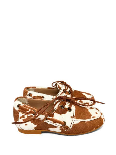 Eli1957 cow-print pony-hair boat shoes