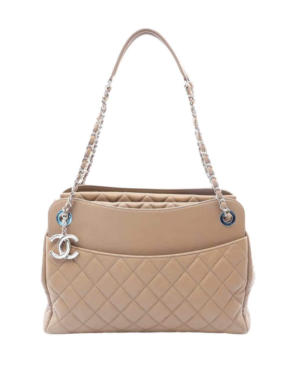 CHANEL Pre-Owned 2014-2015 Large Quilted Lambskin 7 tote bag - Tons neutres