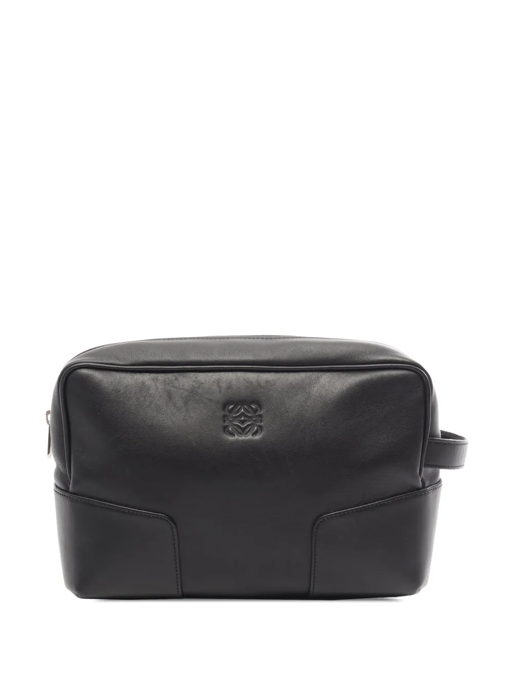 Loewe Pre-Owned 2010-2026 Leather Anagram clutch bag - Schwarz
