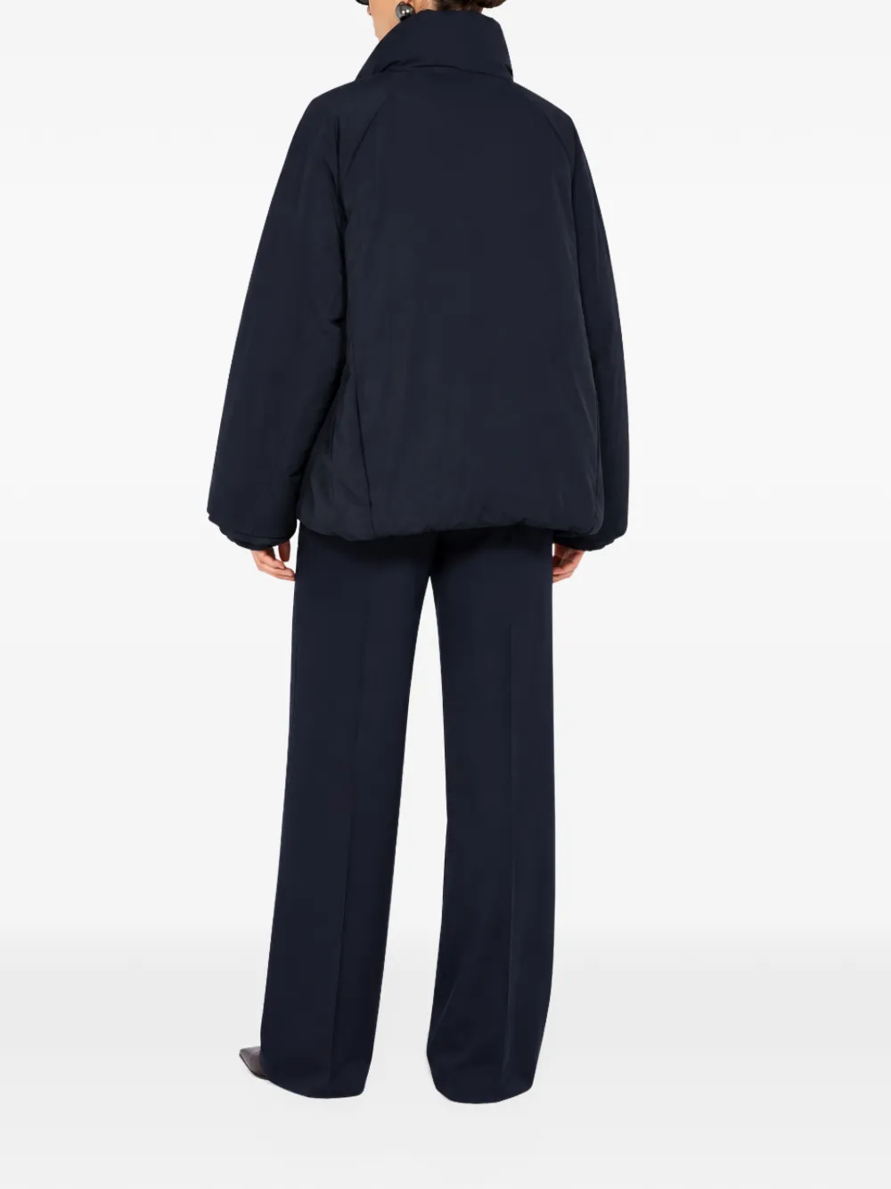 Liviana Conti shawl-collar padded jacket Blauw