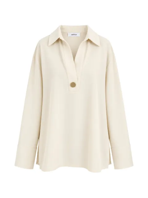 Jucca button-detail long-sleeve blouse
