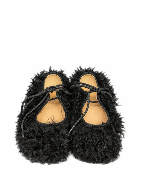 Eli1957 faux-fur tie-fastening ballet flats