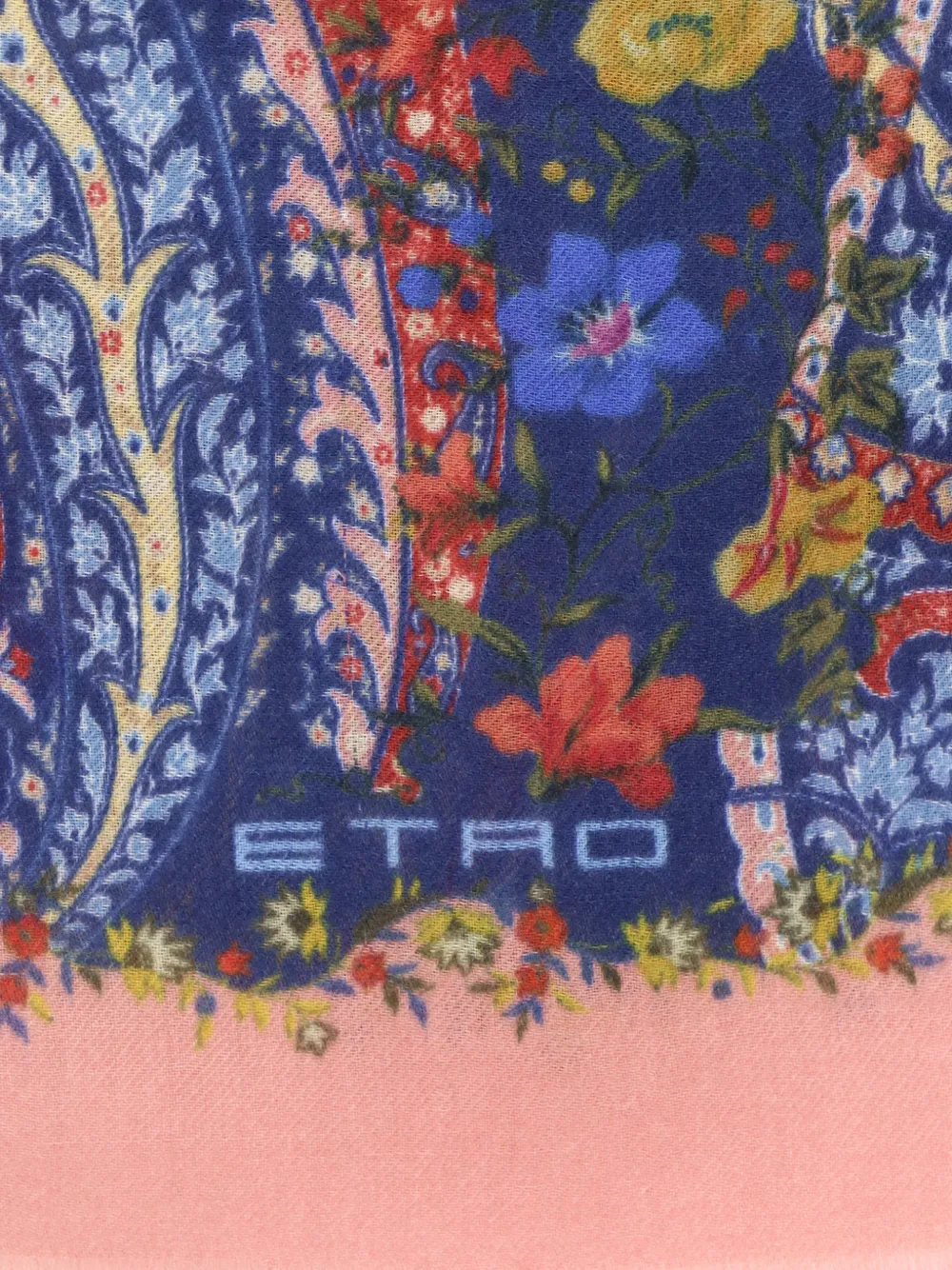 ETRO Sjaal met paisley-print Blauw