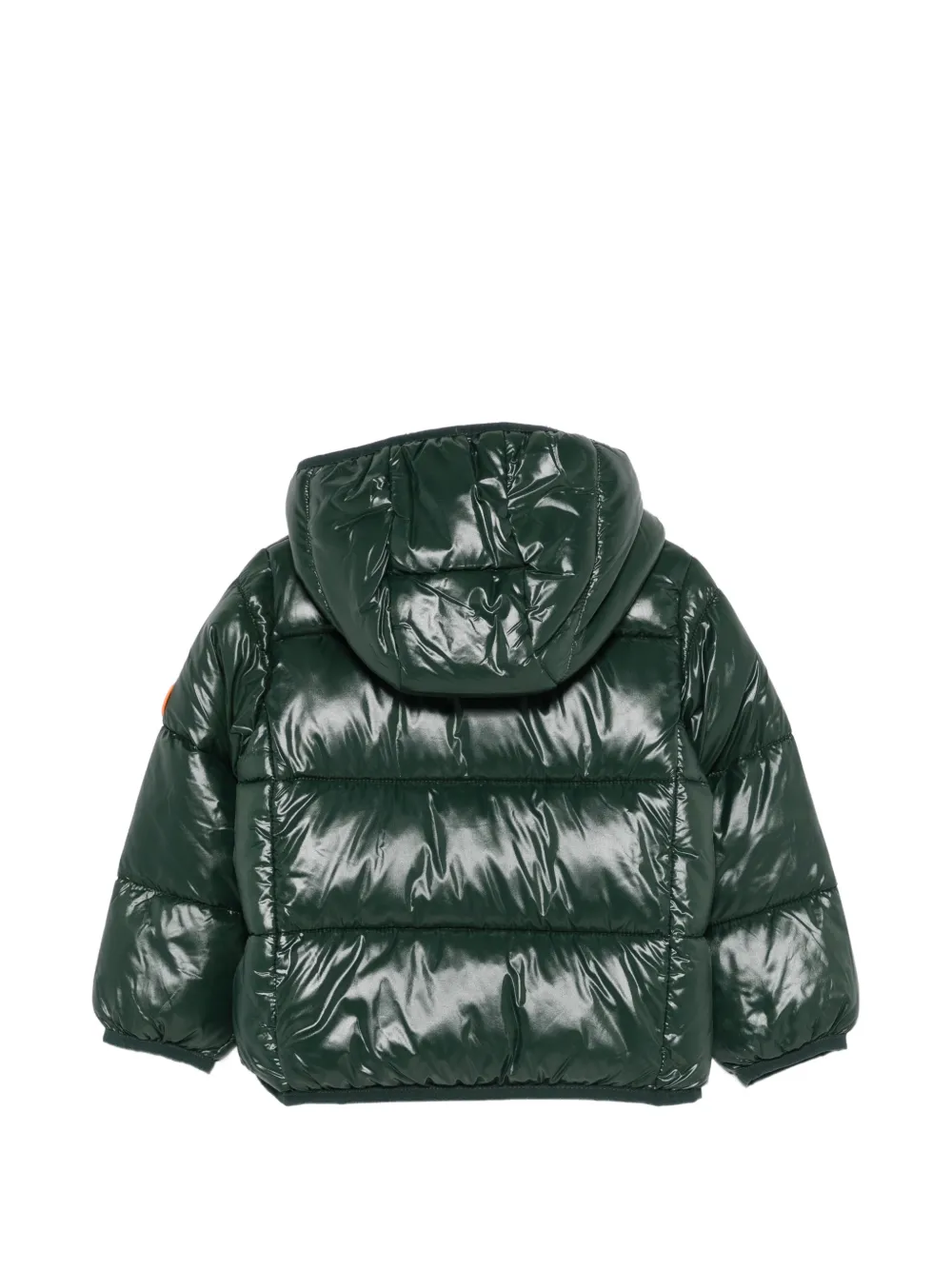 Save The Duck Kids quilted hooded jacket Groen