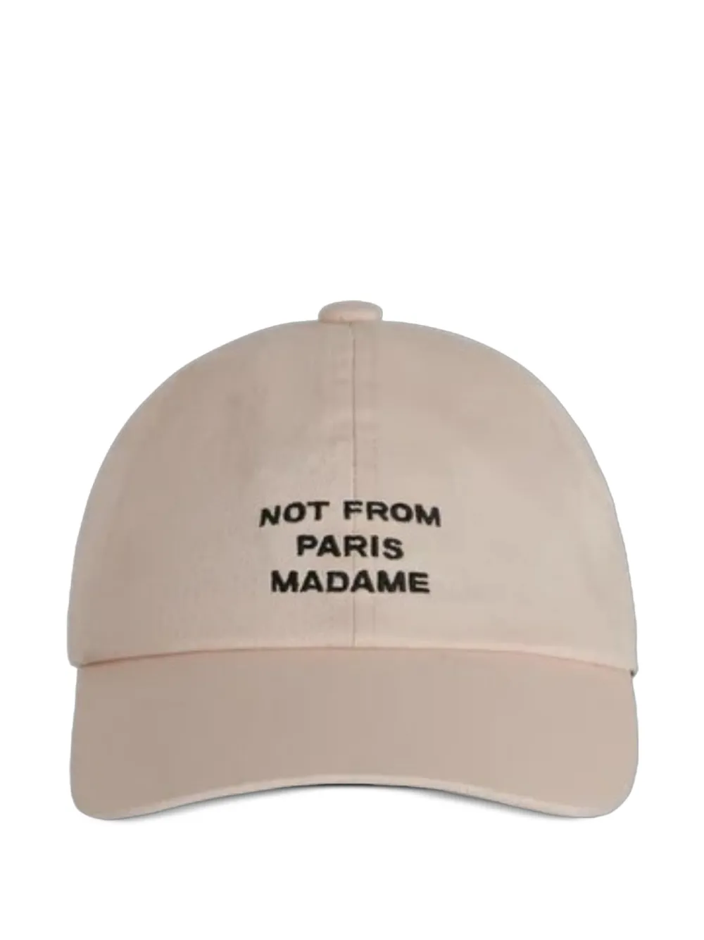 Drôle De Monsieur slogan-embroidered baseball cap - Nude