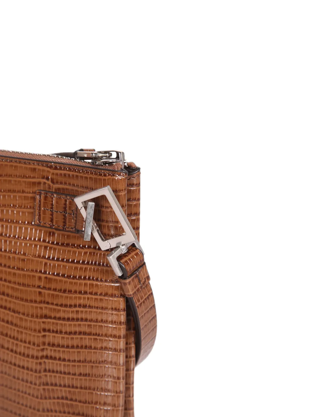 TOM FORD lizard-effect leather cluth bag Bruin