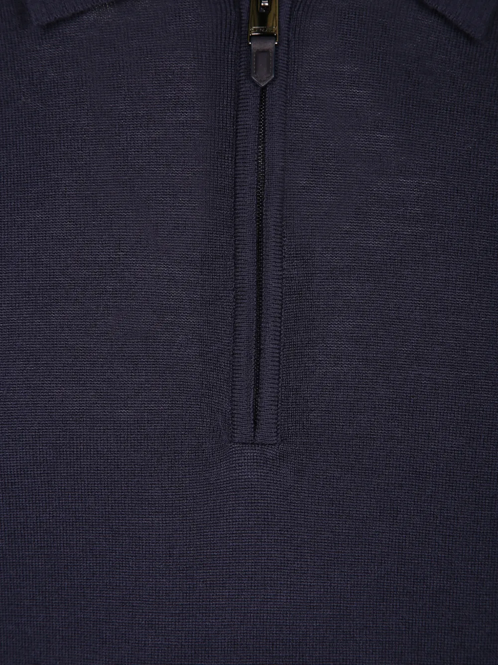 Canali quarter-zip polo-collar sweater Blauw