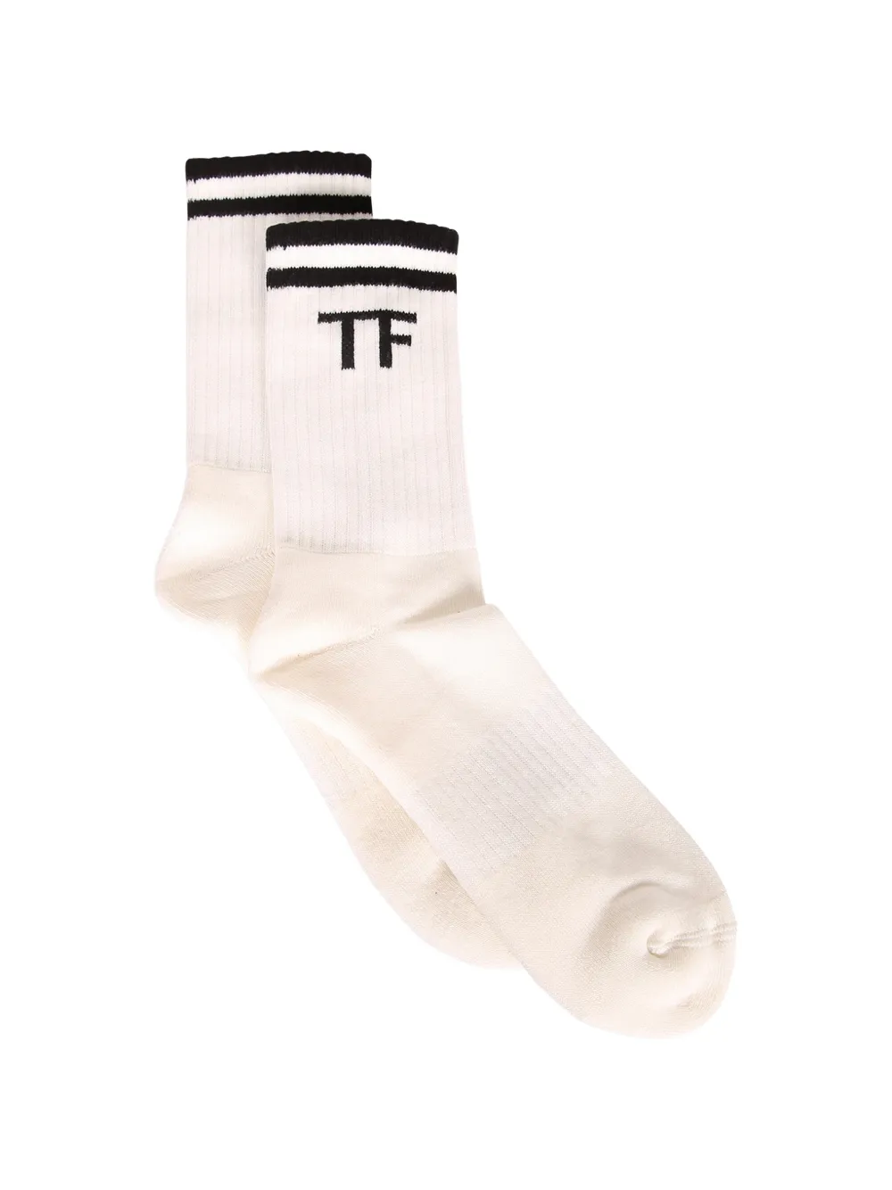 TOM FORD logo-embroidered striped socks - Toni neutri