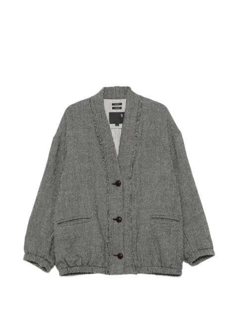R13 houndstooth-pattern oversized cardigan
