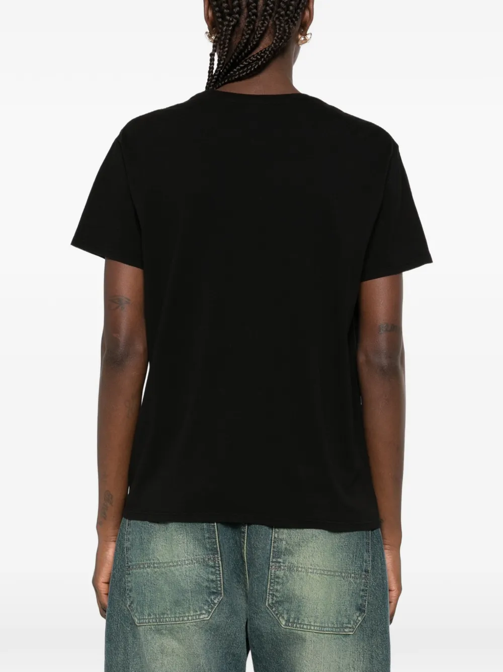 R13 People Person Boy T print T-shirt Zwart