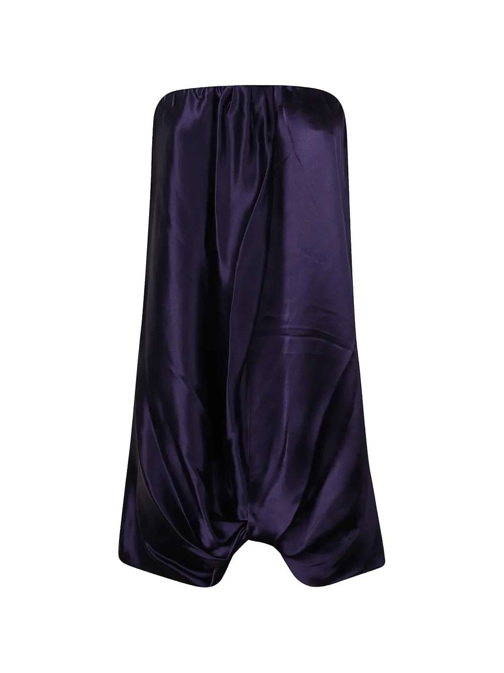 7 For All Mankind strapless draped mini dress Paars
