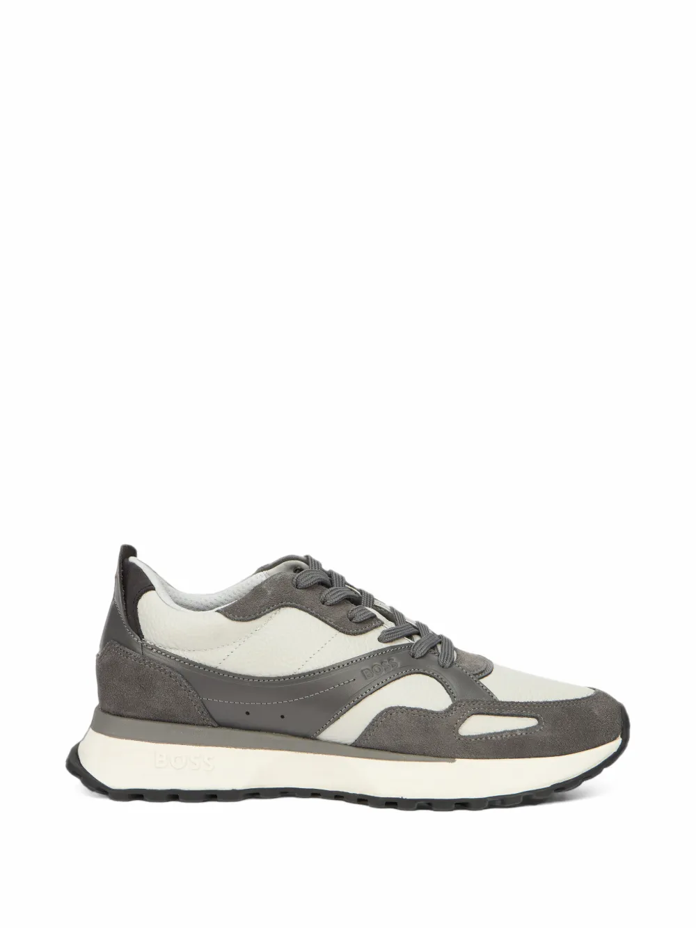 BOSS logo-print panelled sneakers - Grau