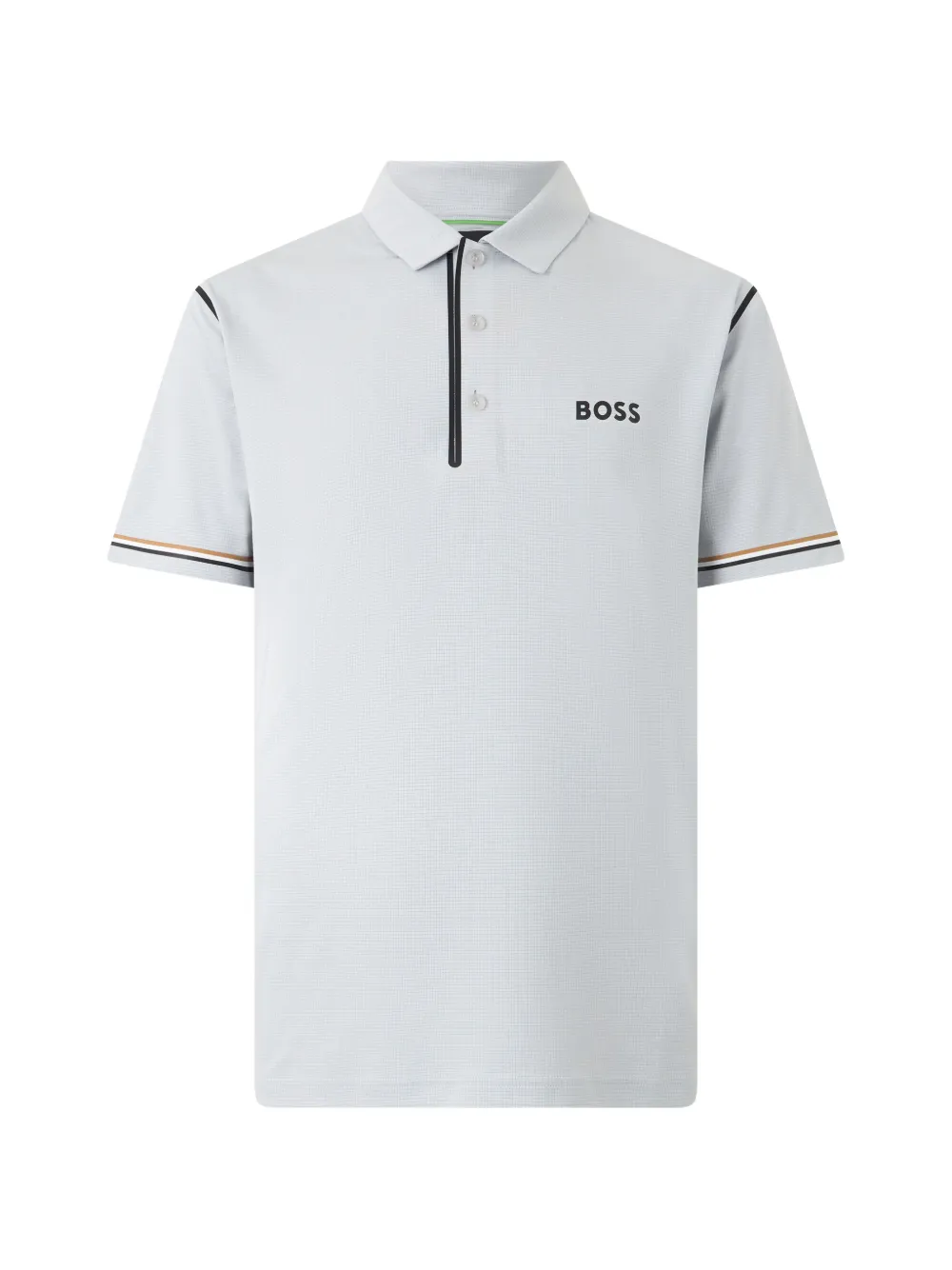 BOSS logo-print piped polo shirt - Weiß