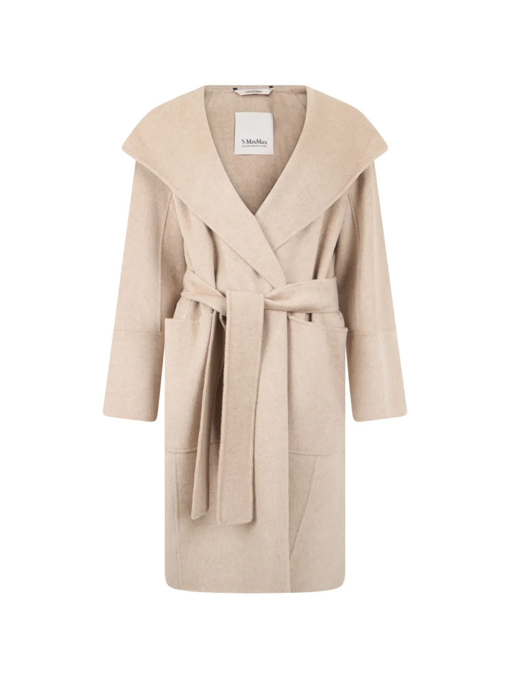 'S Max Mara belted hooded coat - Nude