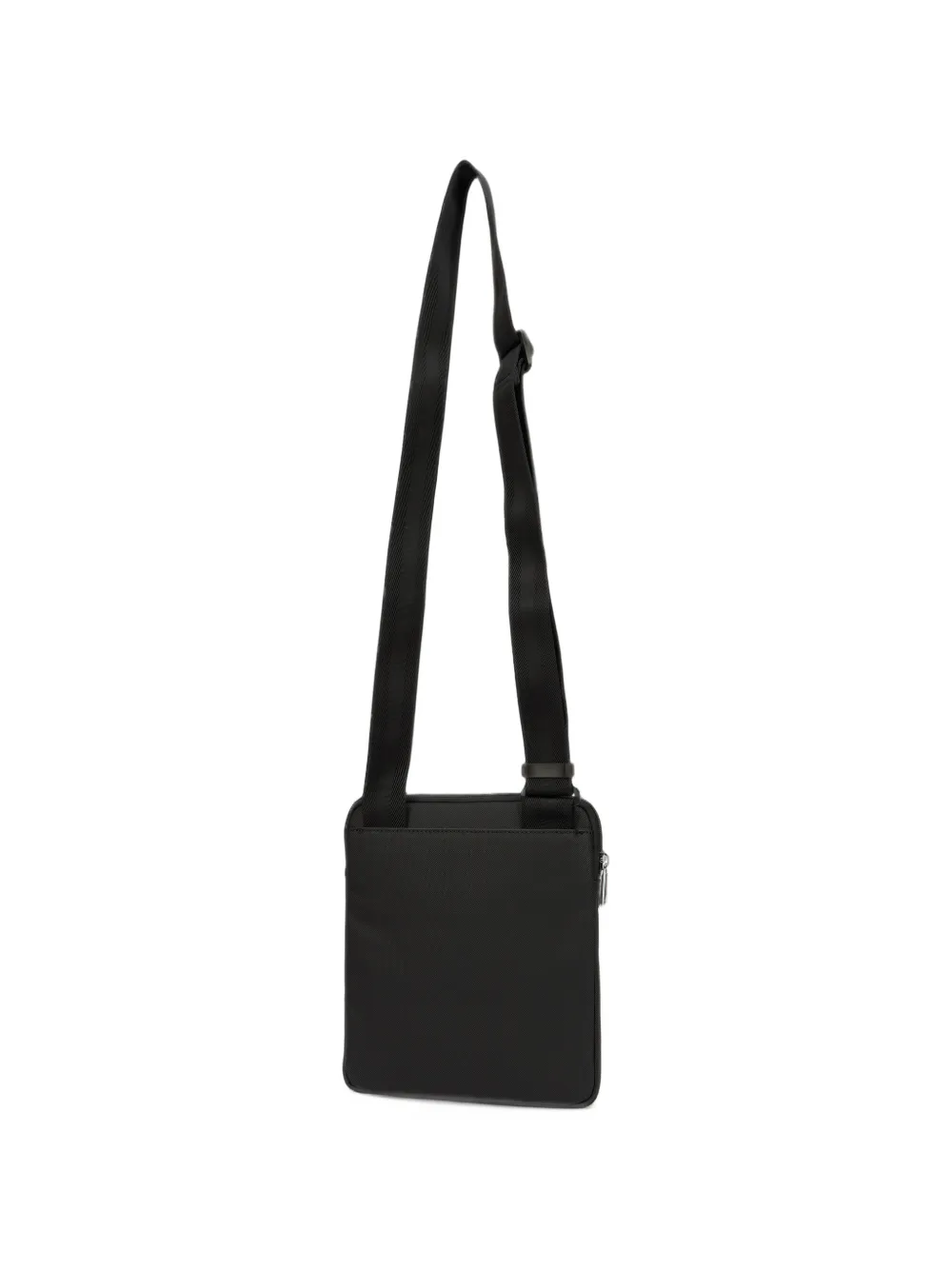 BOSS logo-plaque messenger bag Zwart